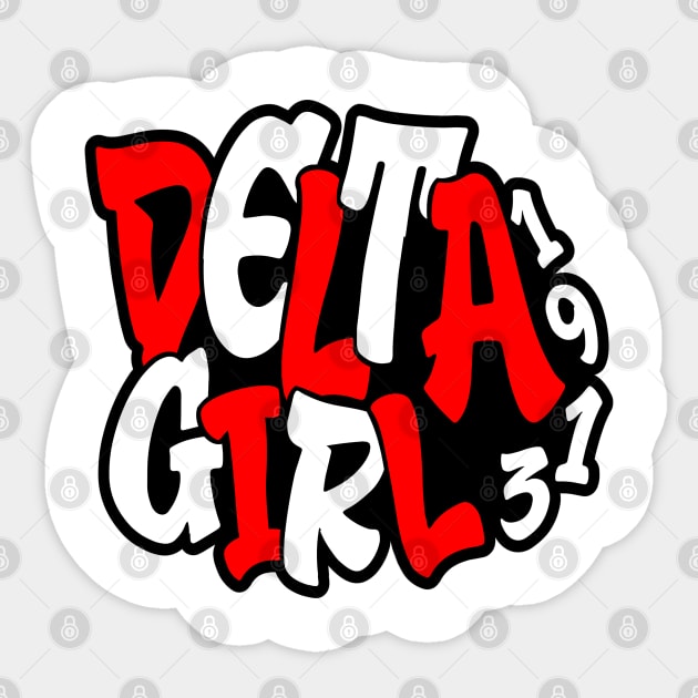 Delta Girl Sticker by Pretty Phoxie LLC